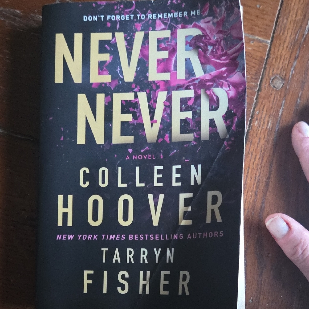 Never Never by Colleen Hoover & Tarryn Fisher - Black with Pink Accents